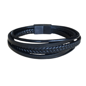 Leder-Armband 3-fach Herren 22cm